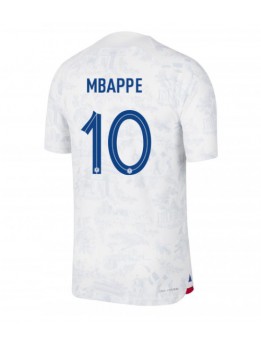 Frankreich Kylian Mbappe #10 Auswärtstrikot WM 2022 Kurzarm